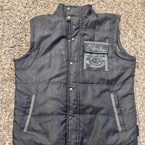 Harley Davidson Black Puffer Vest